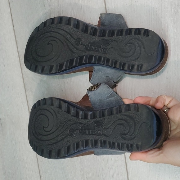 Dansko Women Pamela Comfort Leather Thong Wedge Sandals shoes sz 38/7.5-8 - Picture 10 of 13